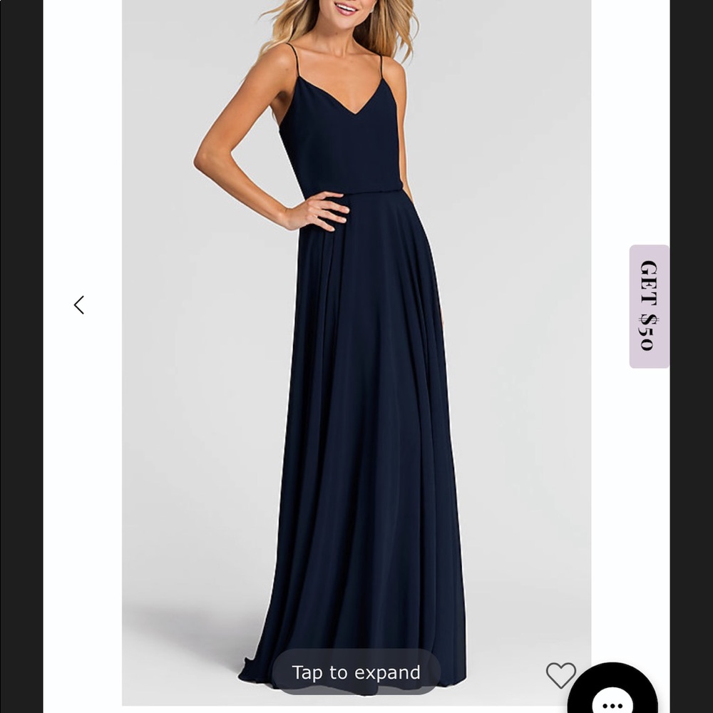 Jenny Yoo - Navy Inesse Chiffon Gown